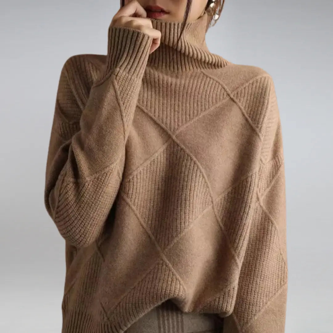 Diana - Cashmere Turtleneck Sweater - TARHUS