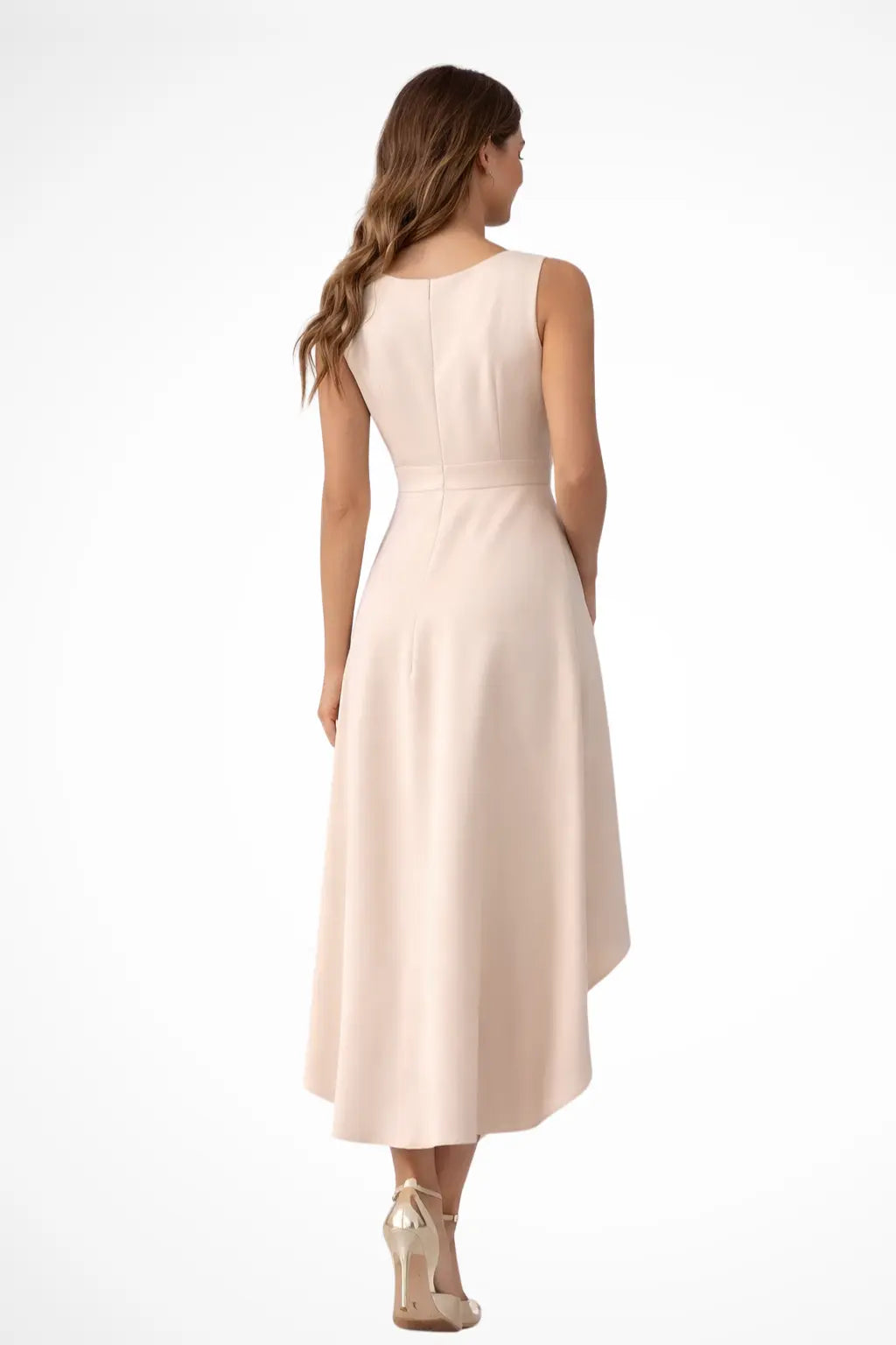 Eliane | Women’s Sleeveless Wrap Style Midi Wedding Guest Dress with Asymmetric Hem TARHUS  Maxi Dress