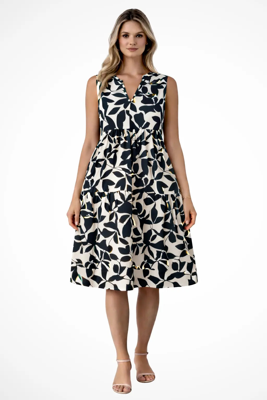 Amelia | Women Sleeveless V Neck Beach Boho Midi Dress TARHUS  Summer Dresses