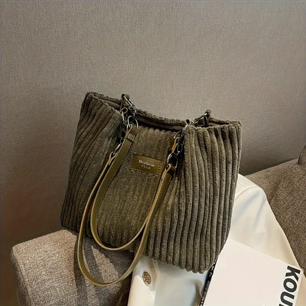 Luxe Corduroy Tote Bag