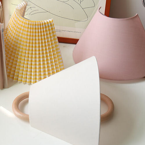Modern Original Solid Wood Pleated Semi-Circle 1-Light Wall Sconce Lamp - TARHUS