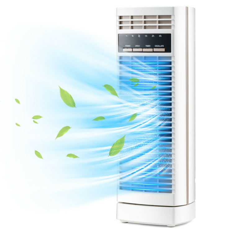 AeroCool | Small Desk Fan – Oscillating Tower with Timer & Quiet Operation