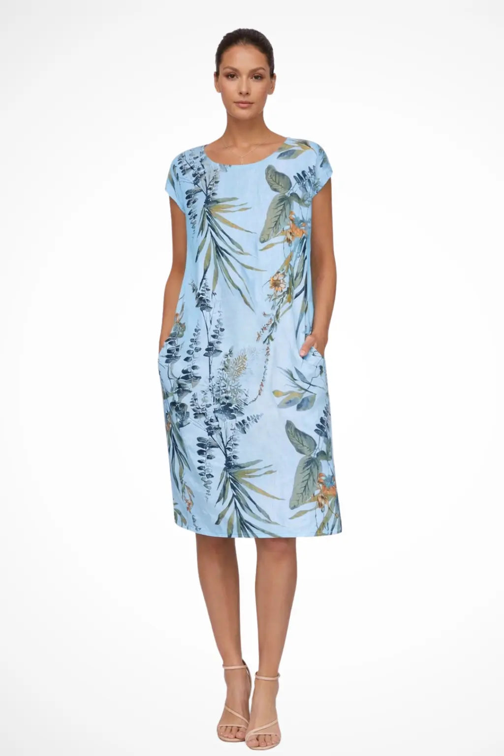Ivy | Women Casual Relaxed Fit Summer Dress with Botanical Print TARHUS  Dresses