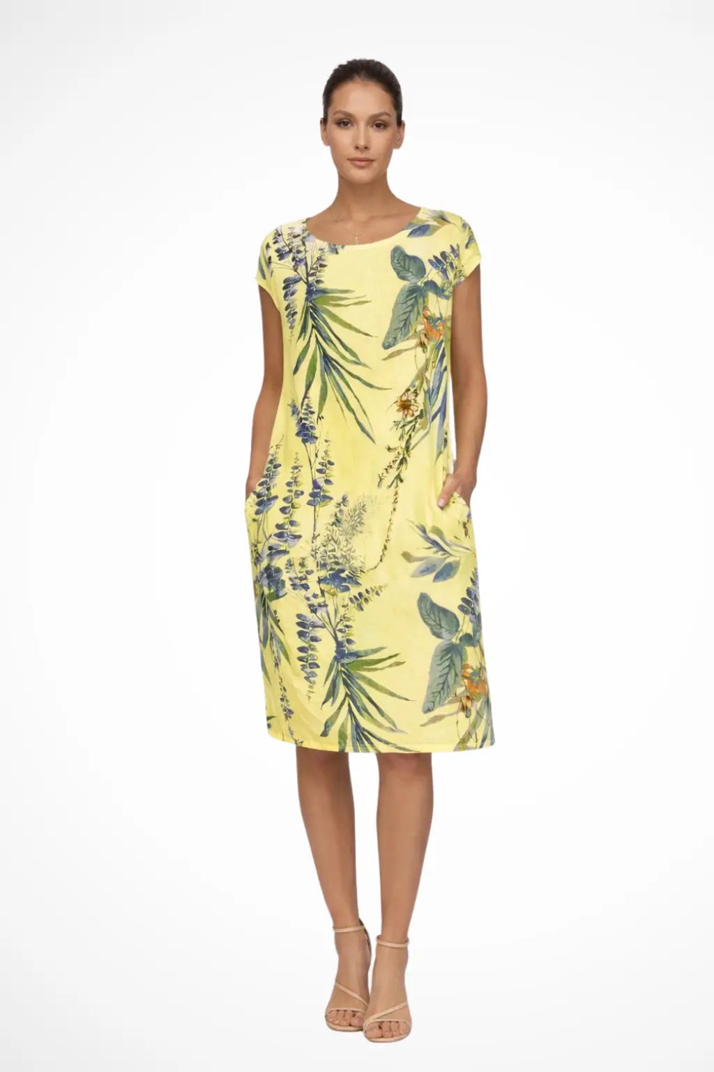 Ivy | Women Casual Relaxed Fit Summer Dress with Botanical Print TARHUS  Dresses