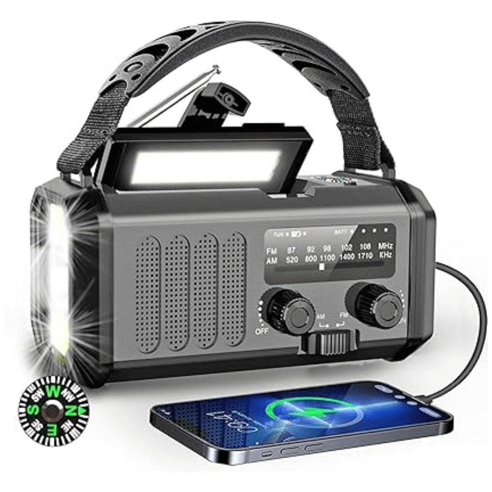 10,000 mAh Powerbank Wind-Up Radio