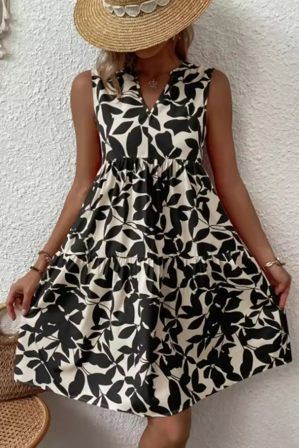 Amelia | Women Sleeveless V Neck Beach Boho Midi Dress TARHUS  Summer Dresses