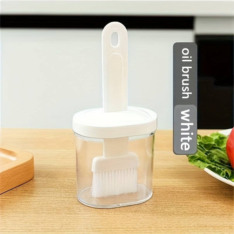 1pc, Oil Brush, Baking Brush With Oilcan, Barbecue Brush With Oil Pot, Household Oil Brush For Baking Cooking, Creative Oil Brush With Oil Box, Basting Brush For Kitchen BBQ Camping Outdoor Picnic, Kitchen Accessaries, BBQ Accessaries TARHUS