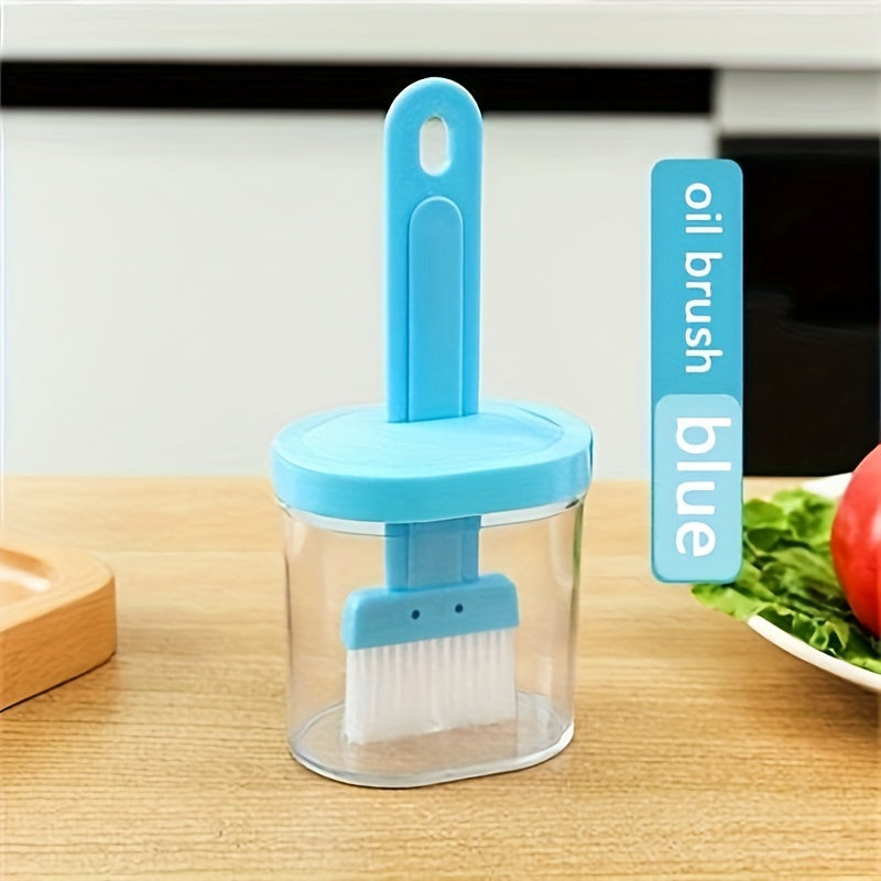 1pc, Oil Brush, Baking Brush With Oilcan, Barbecue Brush With Oil Pot, Household Oil Brush For Baking Cooking, Creative Oil Brush With Oil Box, Basting Brush For Kitchen BBQ Camping Outdoor Picnic, Kitchen Accessaries, BBQ Accessaries TARHUS