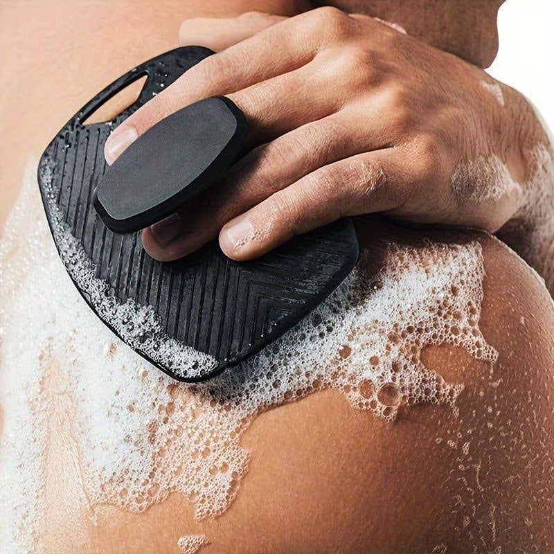 SoftTouch™ Men’s Silicone Body Scrubber – Gentle Exfoliating Shower Brush with Non-Slip Handle | Stylish Grooming & Bath Accessory - TARHUS