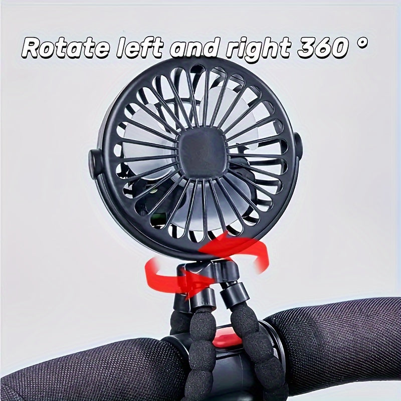 Portable USB Rechargeable Octopus Fan – Flexible Handheld Electric Mini Fan for Travel & Desk TARHUS
