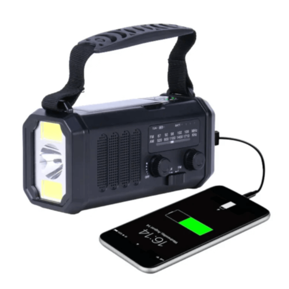 10,000 mAh Powerbank Wind-Up Radio