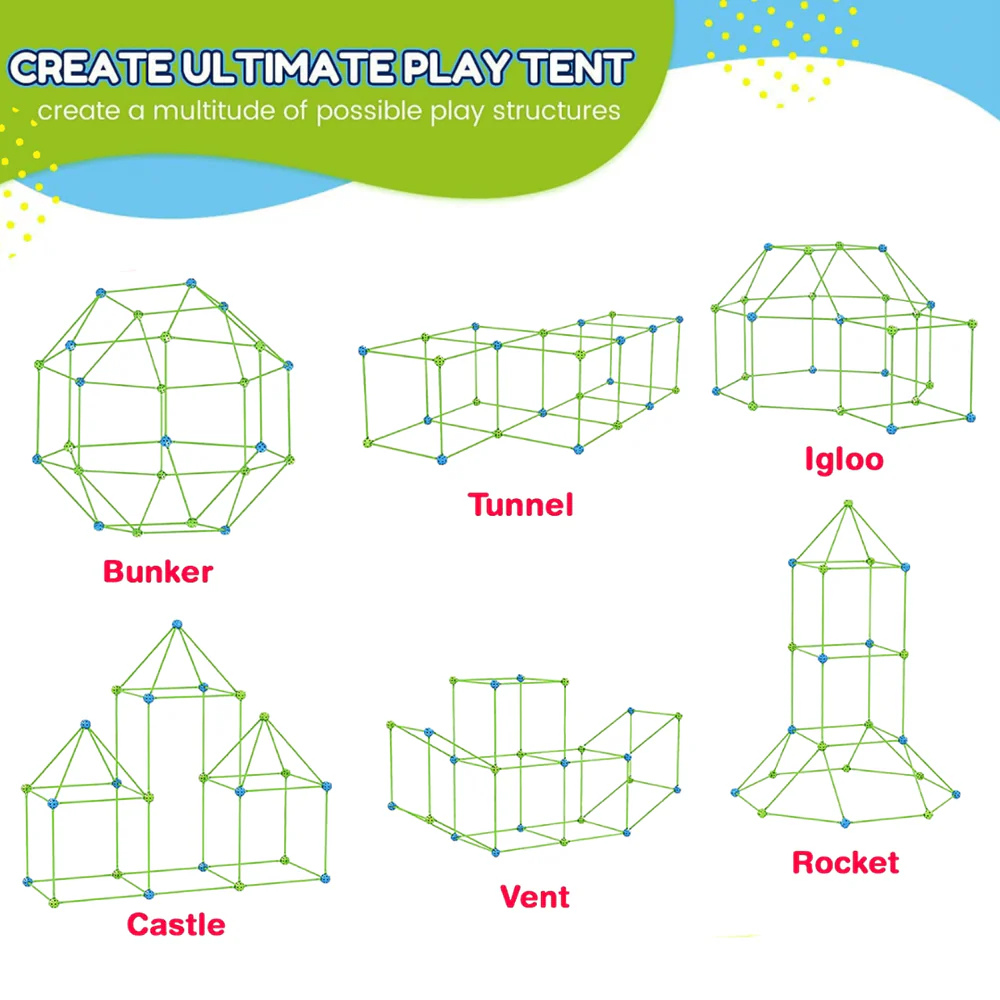 TinyBuilders | Childrens Fort Building Kit