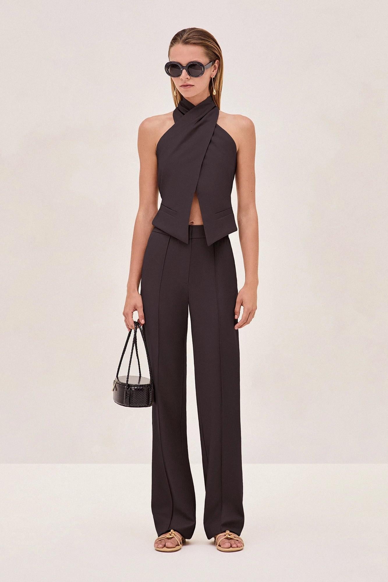 Cross Halter Neck Vest Top - TARHUS