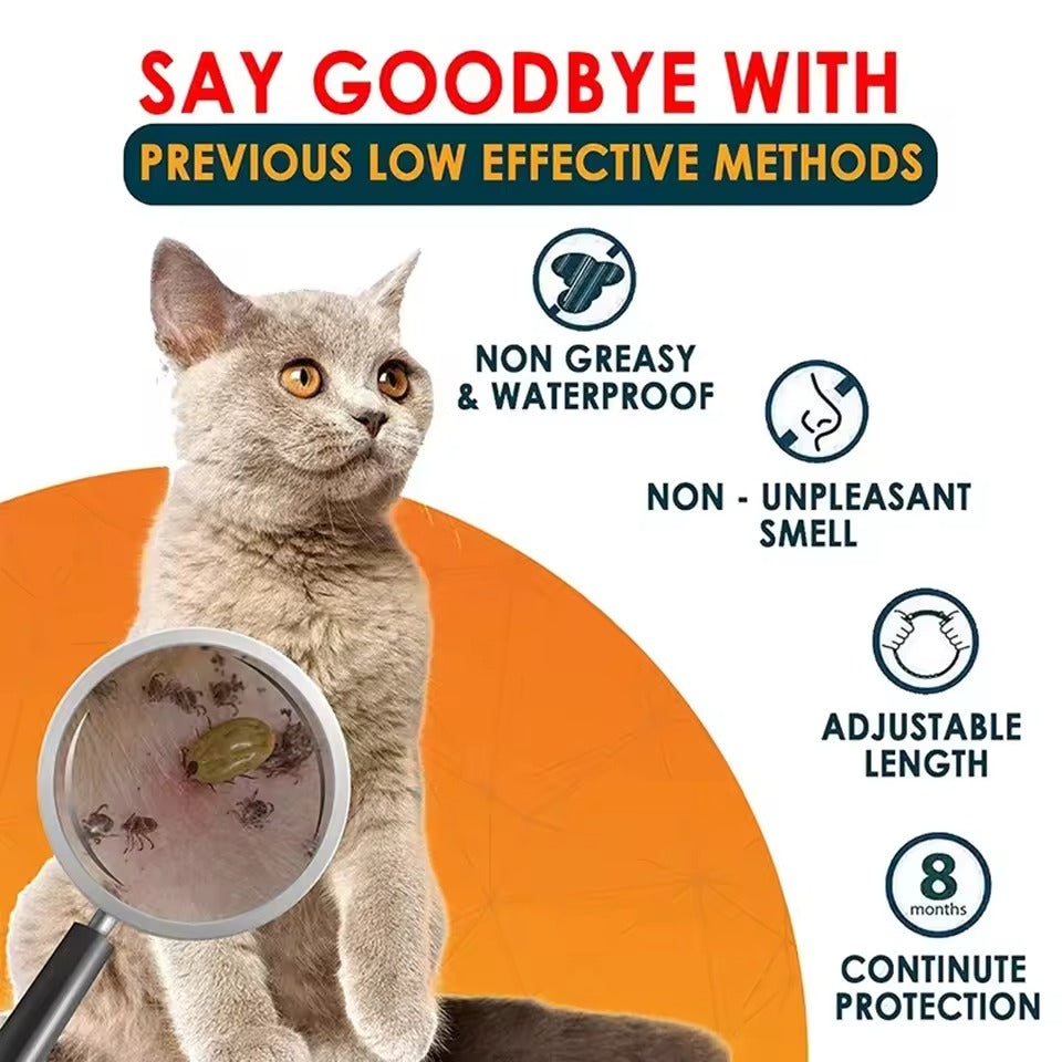 Flea and Tick Control Collar – Cats and Dogs 8 Months Protection - TARHUS