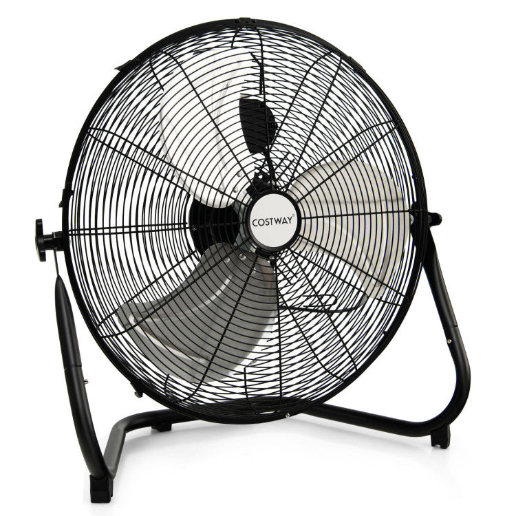 Aeronix | 50cm Floor Fan – High-Speed Metal Cooling with Adjustable Tilt & 3 Modes
