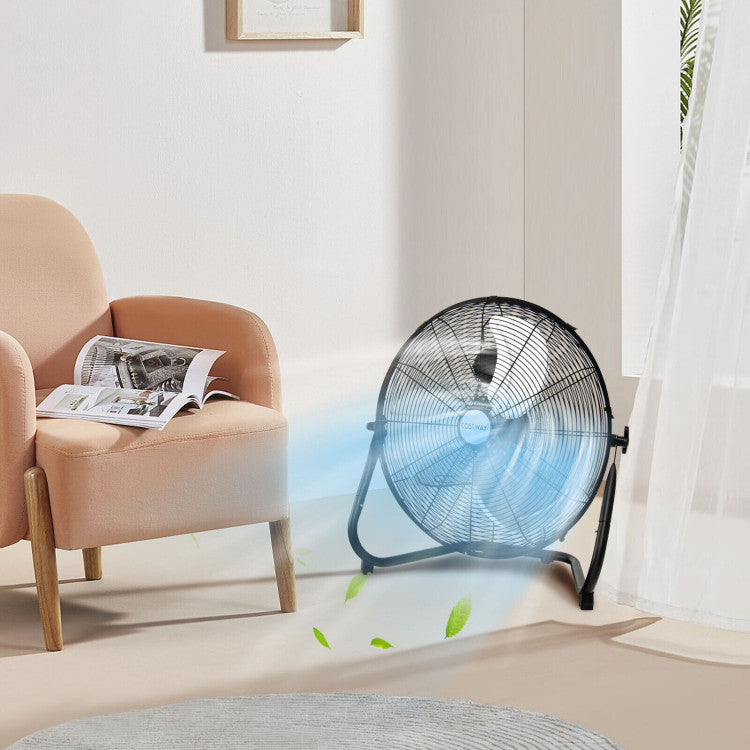 Aeronix | 50cm Floor Fan – High-Speed Metal Cooling with Adjustable Tilt & 3 Modes