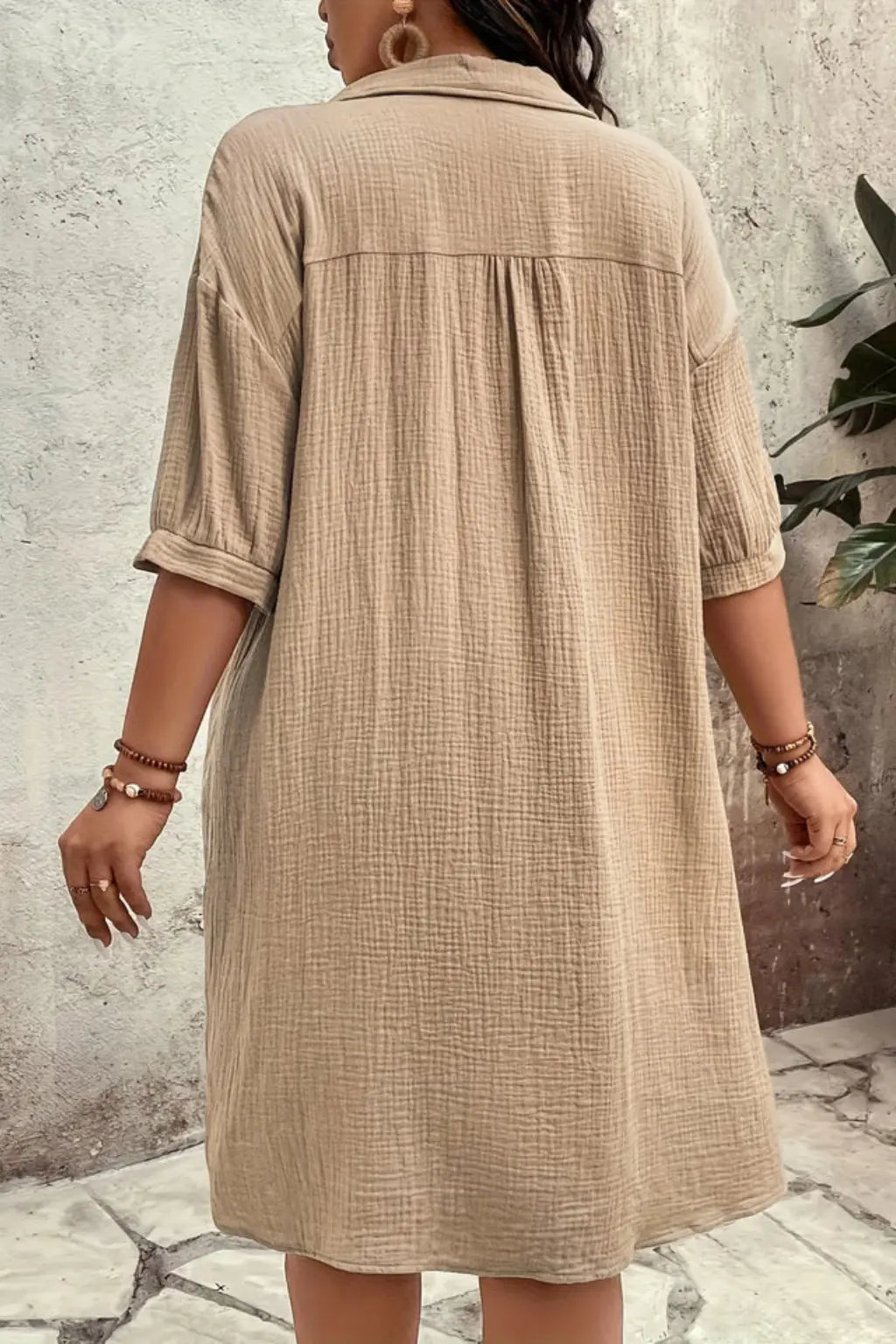 Rosalind | Women’s Short Sleeve Button Up Shirt Midi Dress TARHUS  Summer Dresses