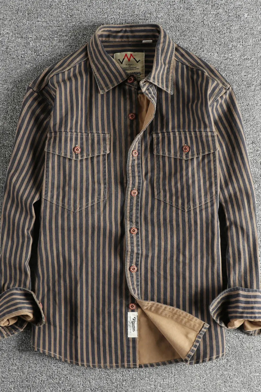 Noah | Men Washed Striped Shirt Loose Fit Long Sleeve Blouse TARHUS