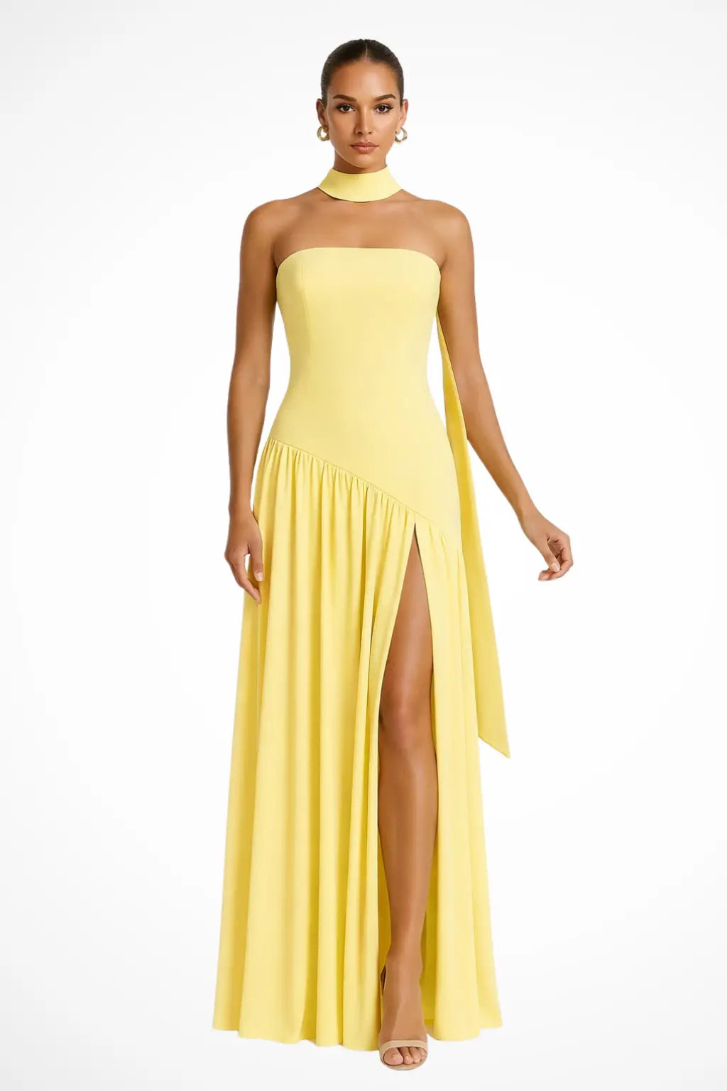 Yara | Women’s Strapless Maxi Dress with Side Slit TARHUS  Maxi Dress