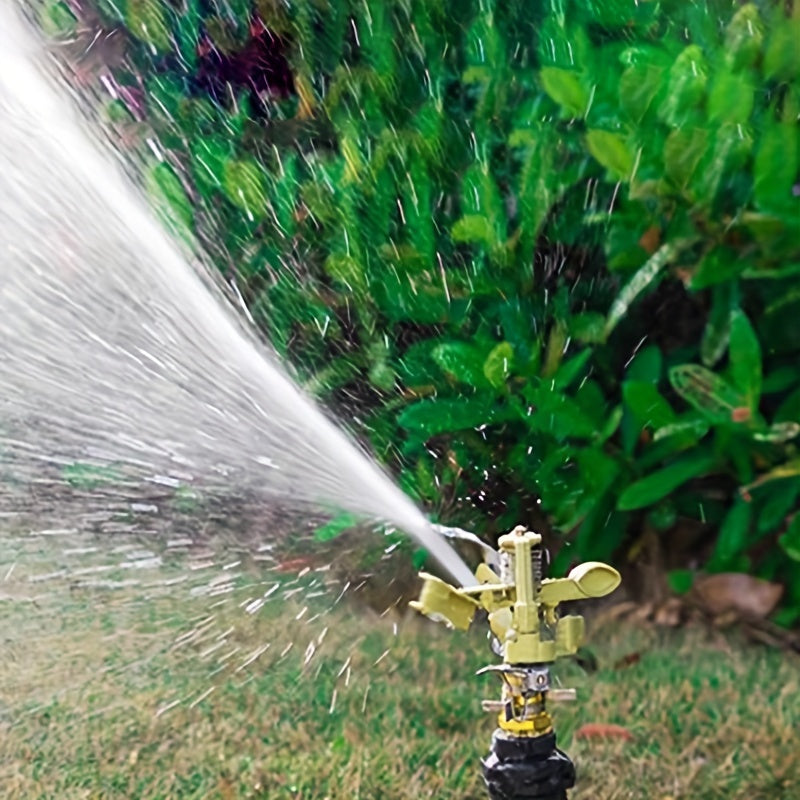 360° Rotating Zinc Alloy Lawn Sprinkler Head with Adjustable Arm & Spray Nozzle - Durable Garden Irrigation Tool for Even Water Distribution, Yard & Field Coverage, Sprinklers for Lawn TARHUS