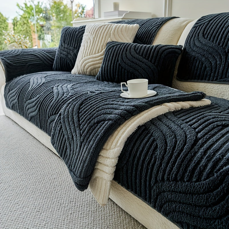 Luxury Plush Non-Slip Sofa Cover – Breathable Pet-Friendly Couch Protector - TARHUS