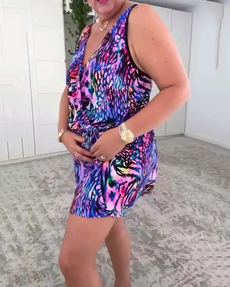 Maribel | V-Neck Swimsuit – One-Piece with Colorful Print, Wireless Bra, Comfortable Fit TARHUS  Swimsuits