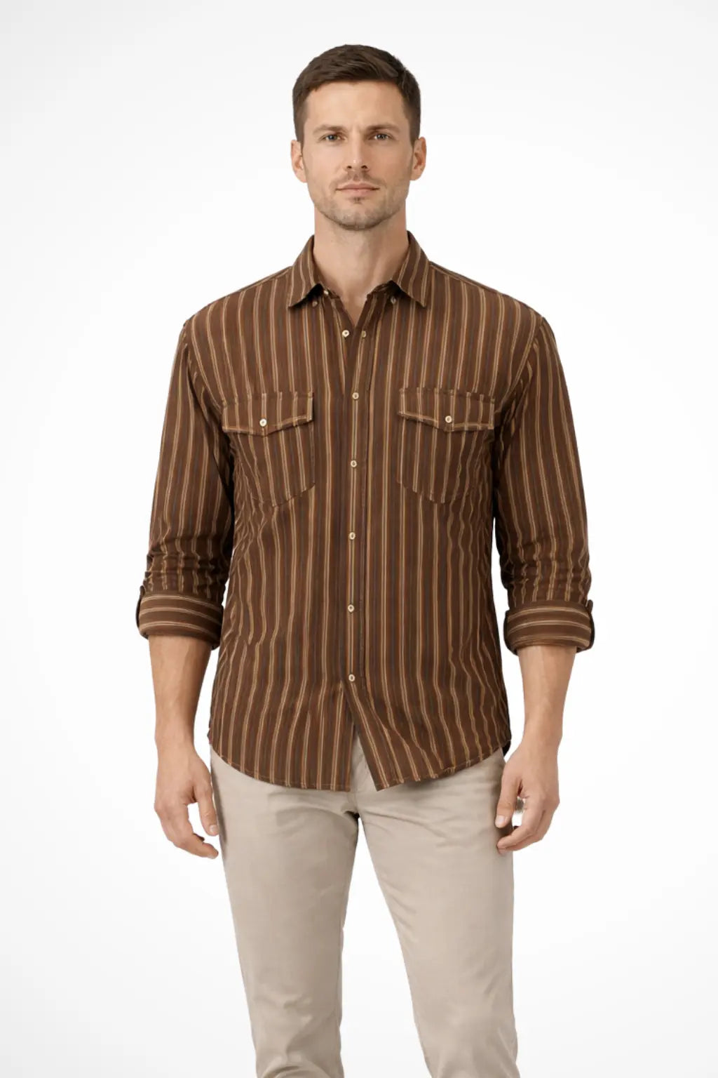 Noah | Men Washed Striped Shirt Loose Fit Long Sleeve Blouse TARHUS