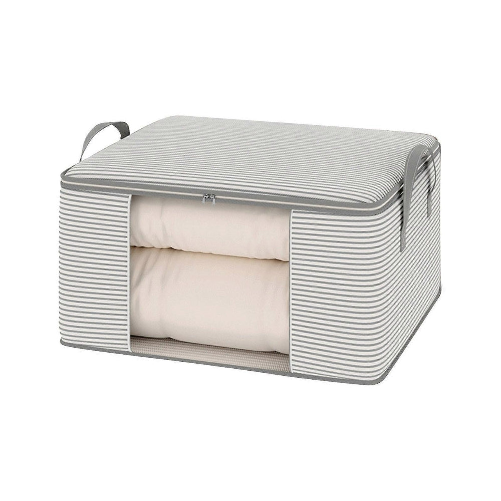Classic Striped Foldable Storage Bag for Clothes & Home Organisation