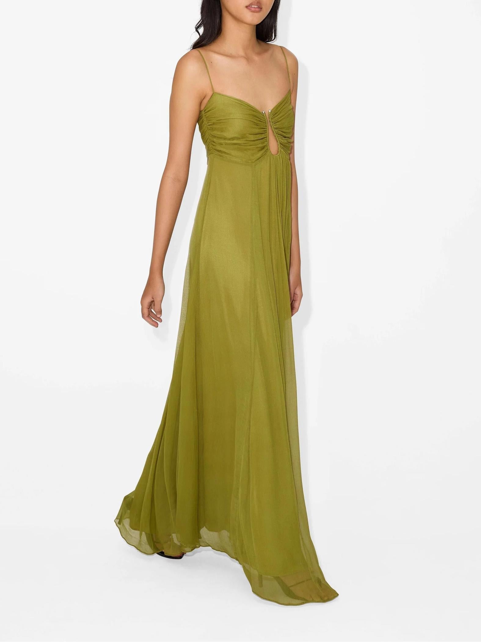 Women's Sleeveless Ruched Bust Keyhole Maxi Dress - Adjustable Straps TARHUS  Dresses