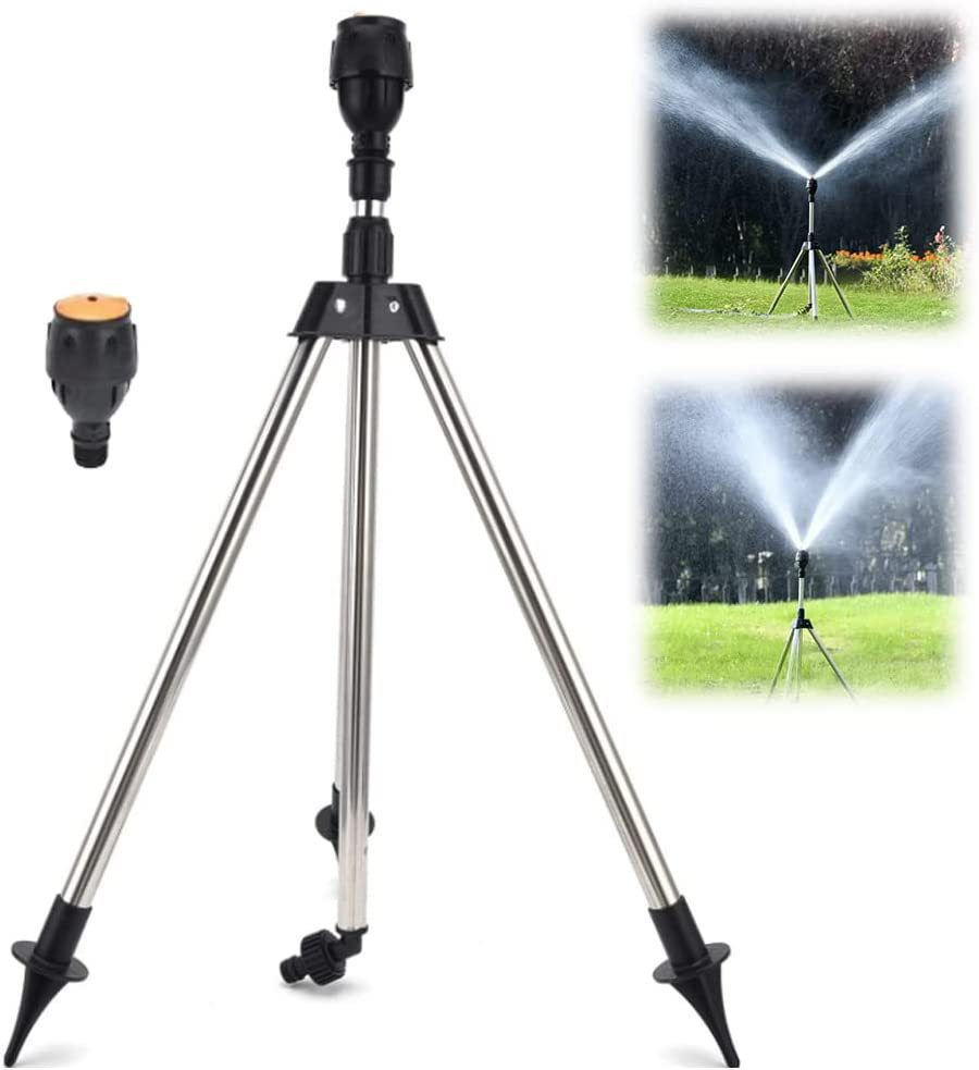 Automatic Rotating Garden Sprinkler with Adjustable Tripod - Efficient Lawn Watering System TARHUS  garden