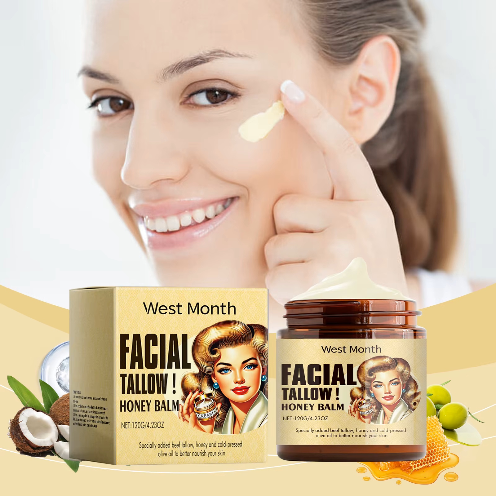 Beef Tallow Honey Balm – For Radiant, Youthful Skin TARHUS  Paneomi