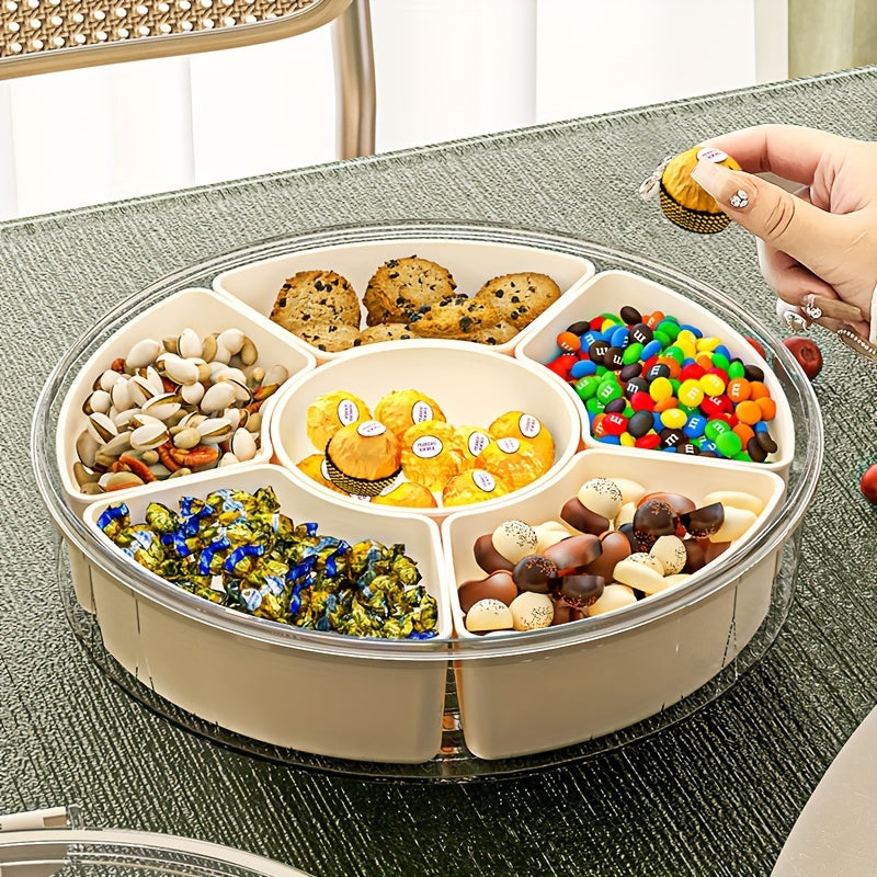 Rotating Snack Tray with Lid – Perfect for Parties & Holidays | SnackSpin TARHUS