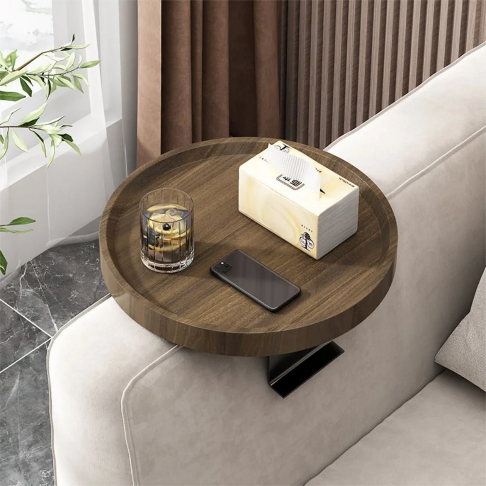 Luno | Wooden Sofa Armrest Tray – Couch Arm Table for Drinks & Snacks TARHUS