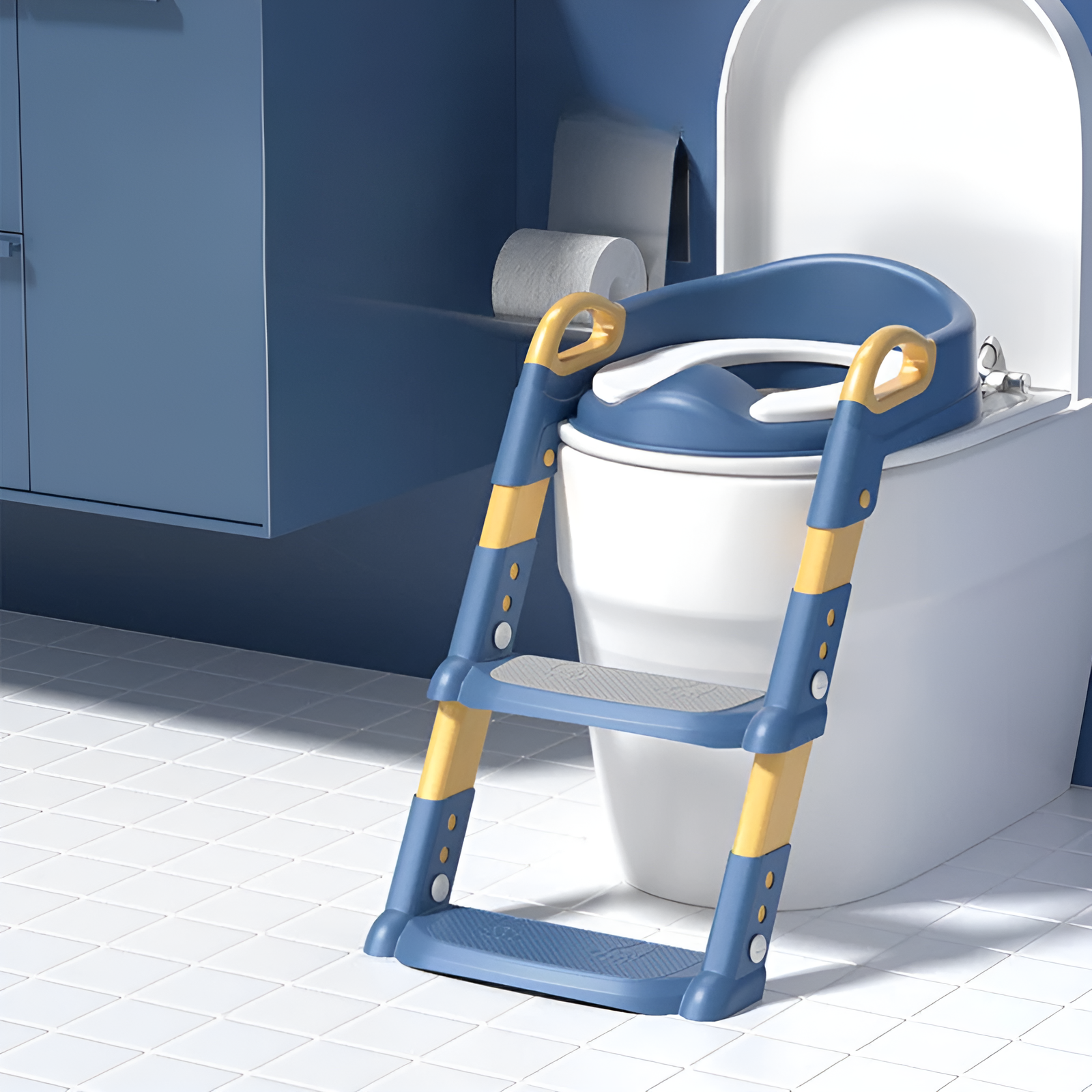 Montessori Potty Trainer - Adjustable Toilet Seat with Step Stool & Handles for Kids - TARHUS