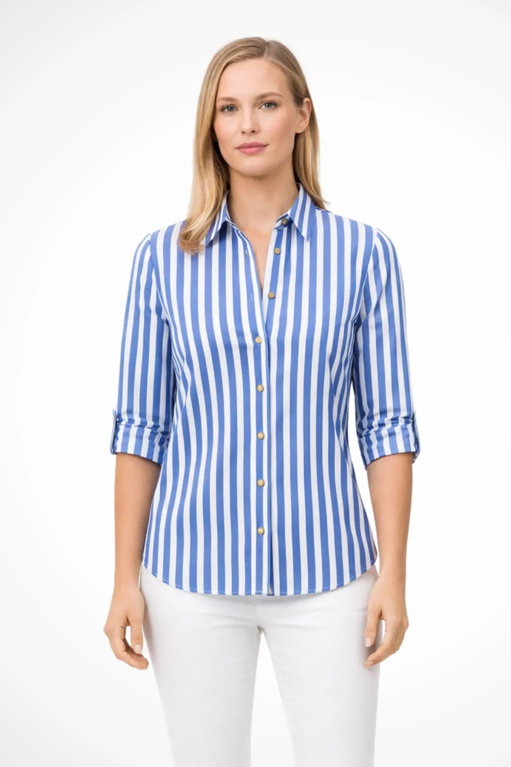 Chloe | Women Slim Fit Striped Shirt Long Sleeve Blouse TARHUS