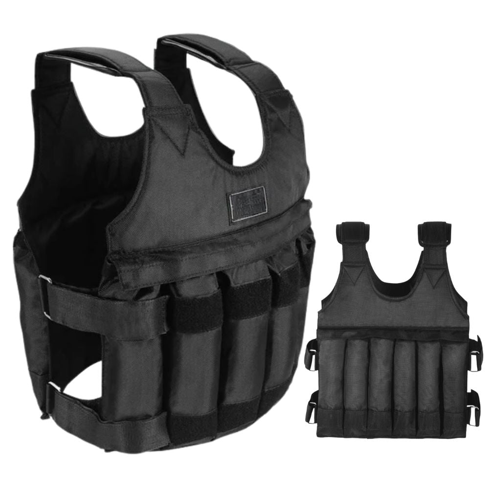110 lb / 50 kg Adjustable Weighted Vest – Heavy-Duty Workout Vest for Strength Training, CrossFit - TARHUS