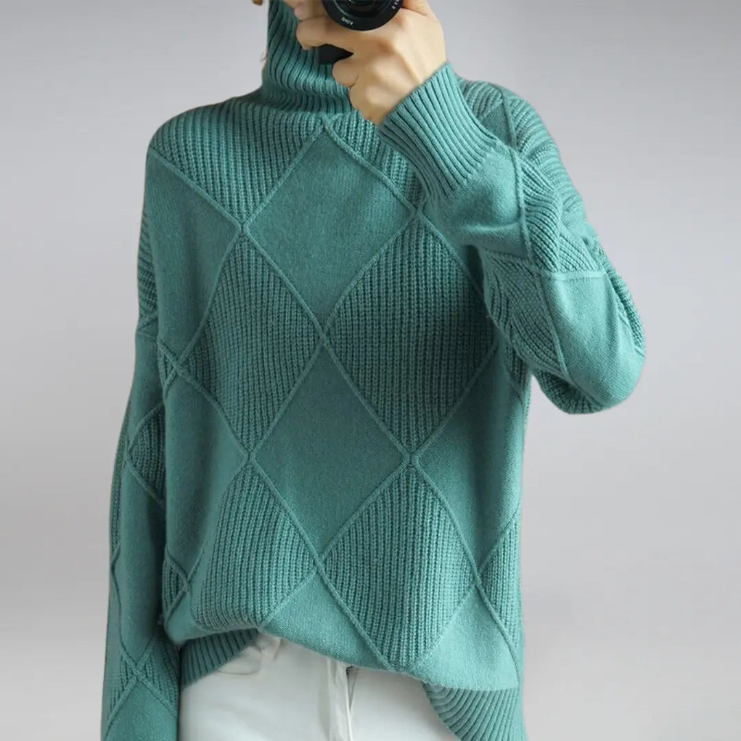 Diana - Cashmere Turtleneck Sweater - TARHUS