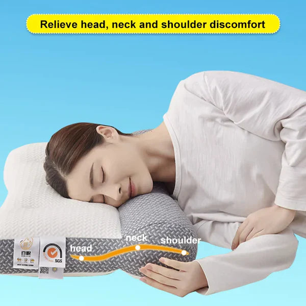 Orthopedic Memory Foam Neck Pillow – Support Pillow for Side & Back Sleepers, Ergonomic Contour Design - TARHUS