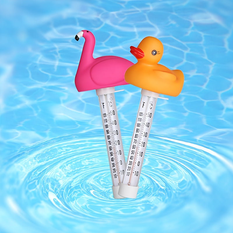 Adorable Duck And Flamingo Floating Thermometers, Suitable for Hot Tubs, Spas, Bathtubs, And Fish Ponds - Battery-Free, Easy to Read, Perfect for Reptiles And Amphibians, Usable in All Four Seasons. TARHUS