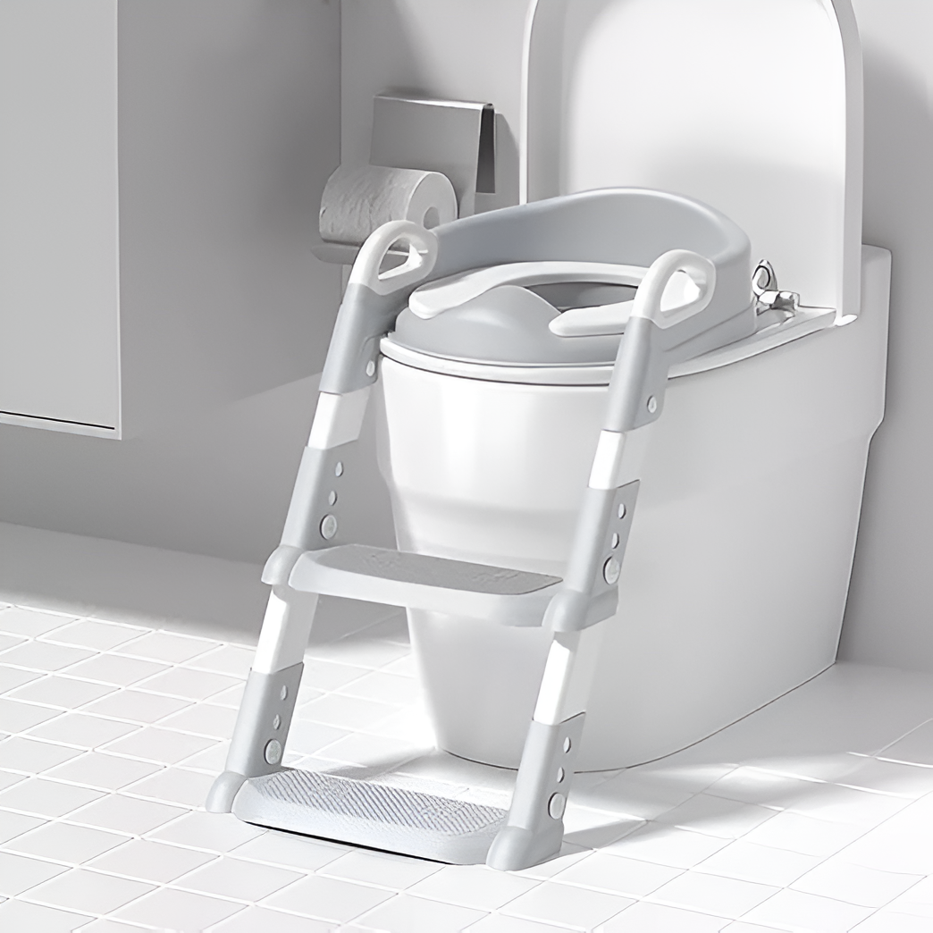 Montessori Potty Trainer - Adjustable Toilet Seat with Step Stool & Handles for Kids