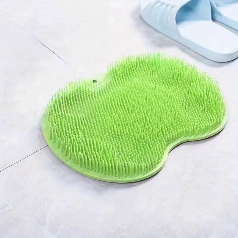 [Non-Slip] Non-Slip Silicone Back Scrubber & Massage Pad | TPR Material, Silicone | Non-Slip, Easy to Clean | Exfoliating Bath Mat | Body Care, Relaxing Foot | Pink | Easy to Clean TARHUS