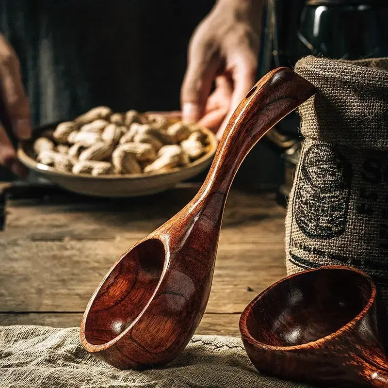 Wooden Kitchen Scoop | Large Serving Ladle – Natural & Durable TARHUS  Cooking Utensils