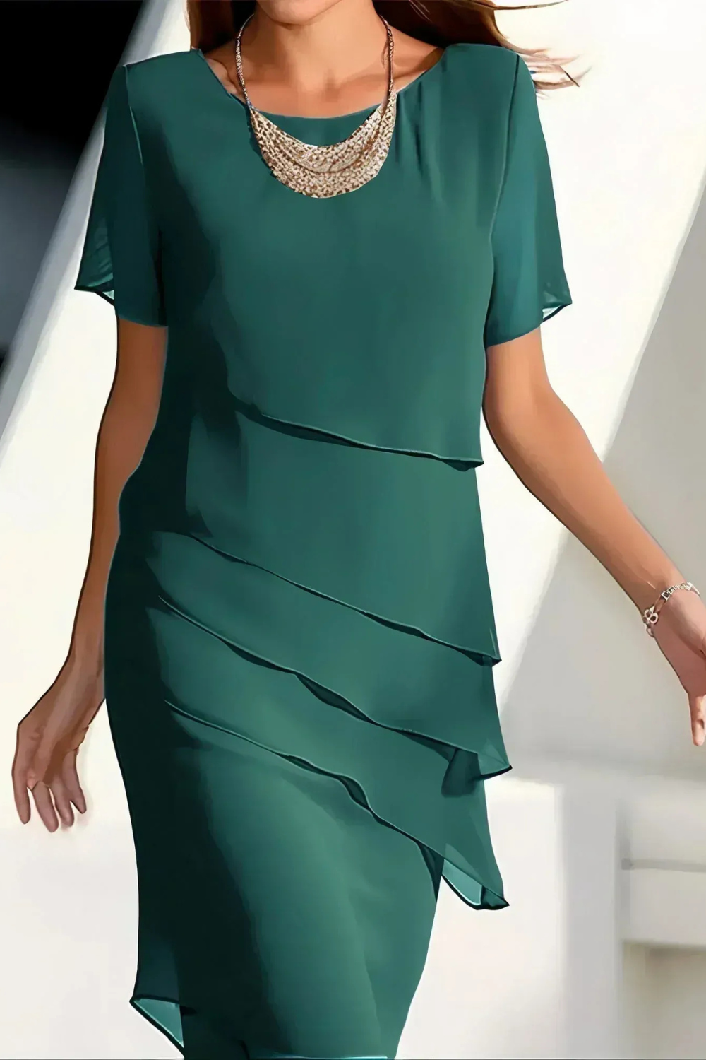 Linda | Elegant Comfort Ruffle Dress TARHUS