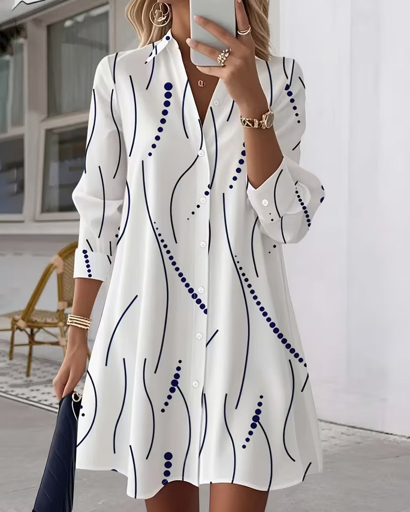 Claudia | Elegant Printed Shirt Dress TARHUS  Dresses