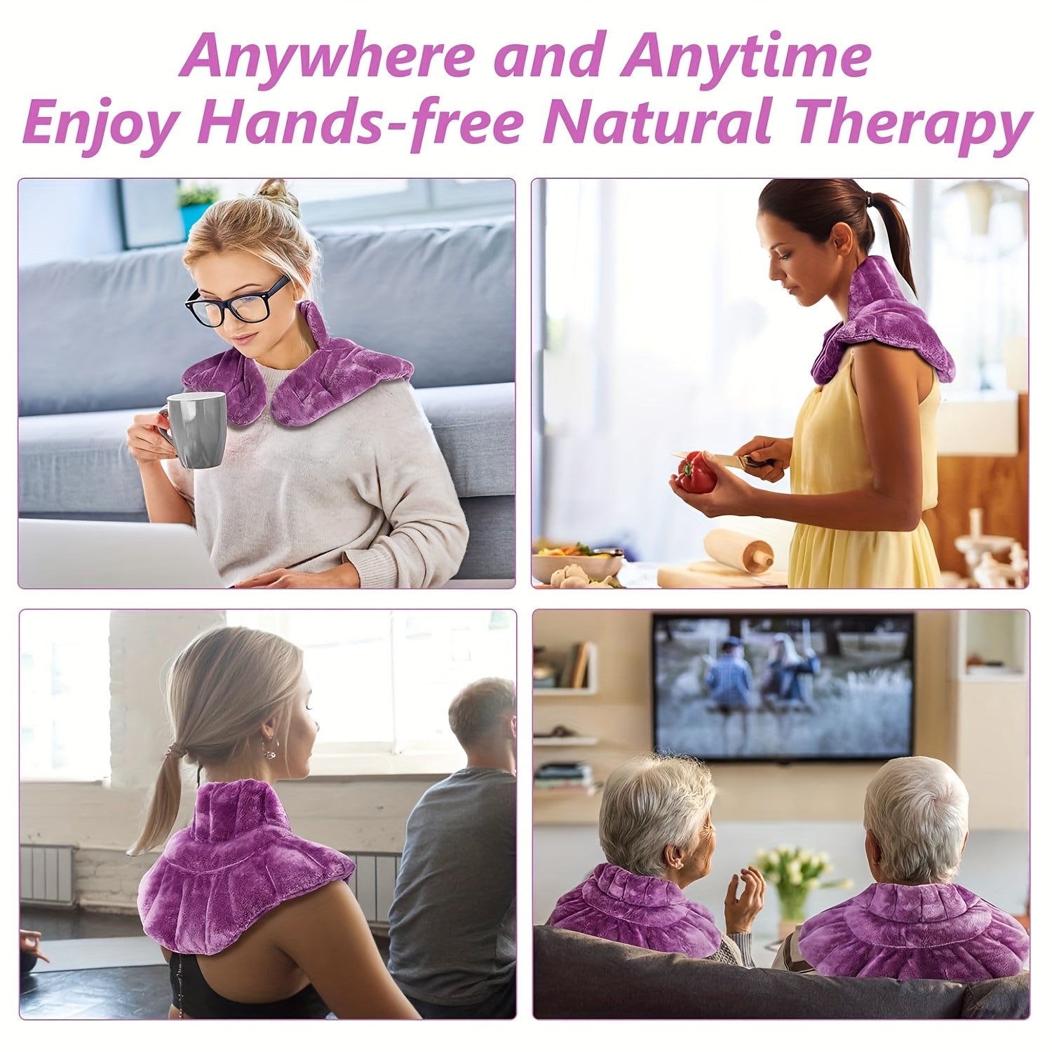 Microwavable Neck & Shoulder Heating Pad – Soft Comfort Wrap for Relaxation TARHUS