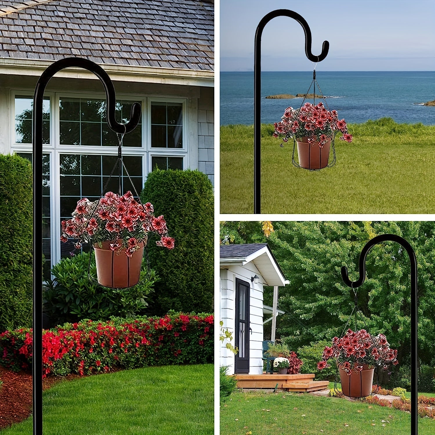 Heavy-Duty Shepherd Hook – Rust-Resistant Metal Hanging Hook for Bird Feeders, Garden Decor & Solar Lights TARHUS