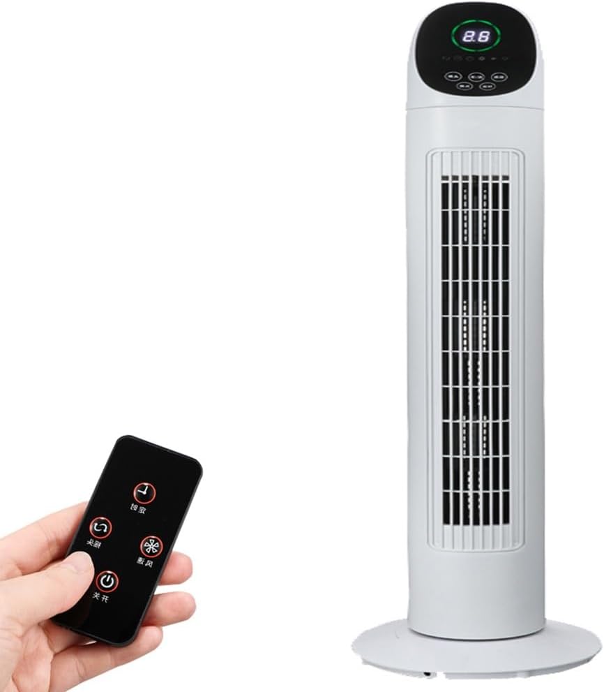 Airsten | Large Tower Fan – 80° Oscillating Bladeless Cooling with Remote & Smart Display