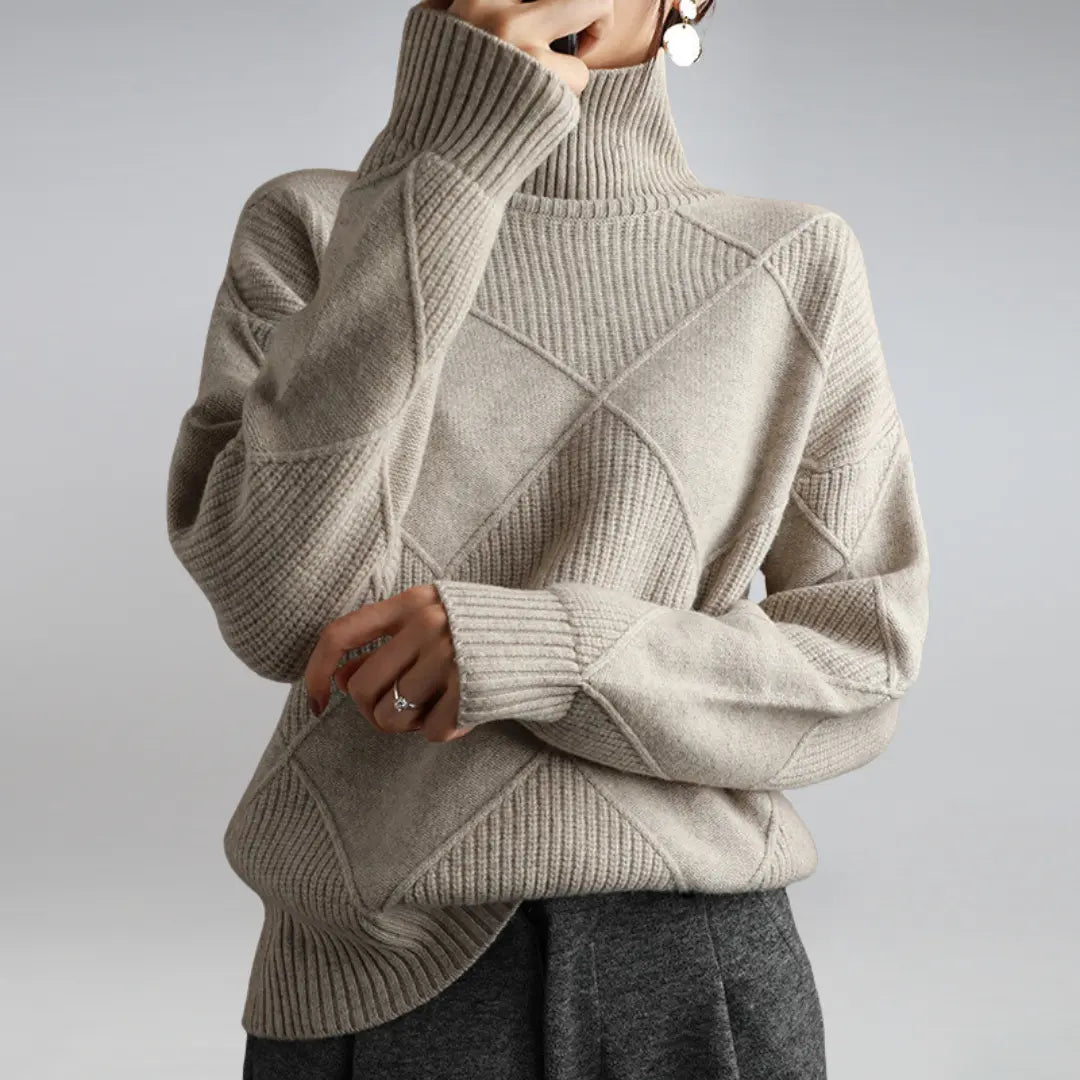 Diana - Cashmere Turtleneck Sweater - TARHUS