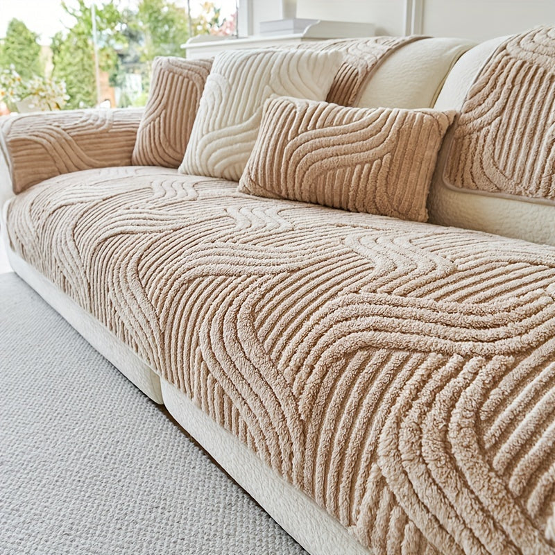 Luxury Plush Non-Slip Sofa Cover – Breathable Pet-Friendly Couch Protector - TARHUS