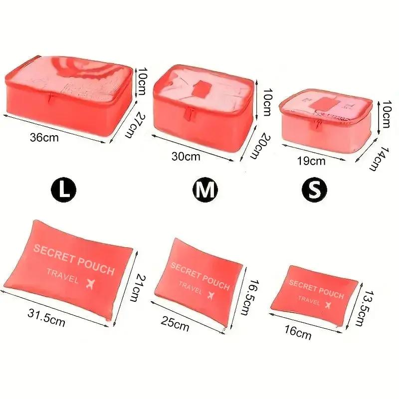 6pcs Travel Storage Organizer Bag Set - TARHUS